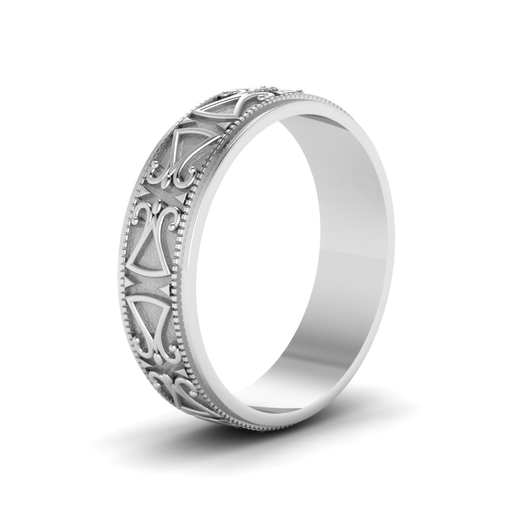 Antique Design Wedding Band