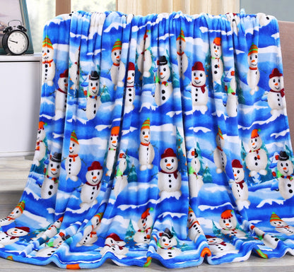 Christmas Blanket Cozy Festive Holiday Throw Blanket 50" x 60"