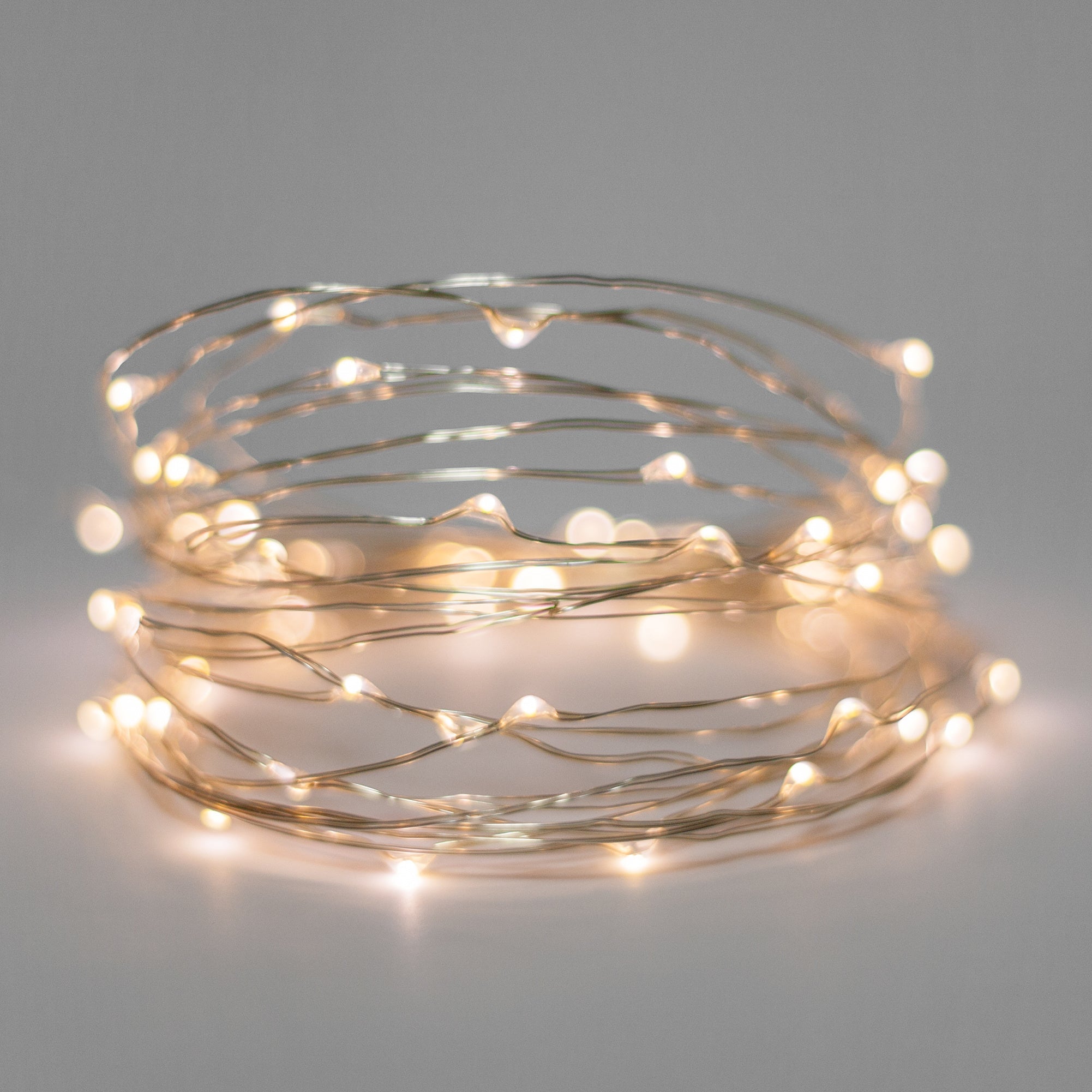 Silver Copper Fairy Lights with Timer