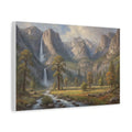 Yosemite's Grace: Bridalveil Fall & Misty Granite Peaks Oil Painting