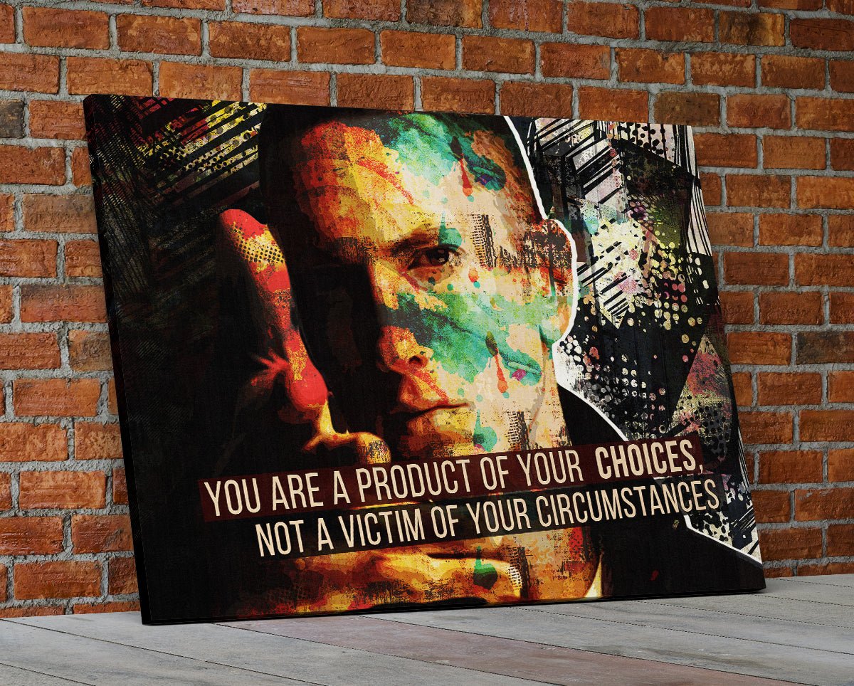 You Are A Product Of Your Choices, Eminem Art, Abstract Canvas Wall Art Motivational Quote