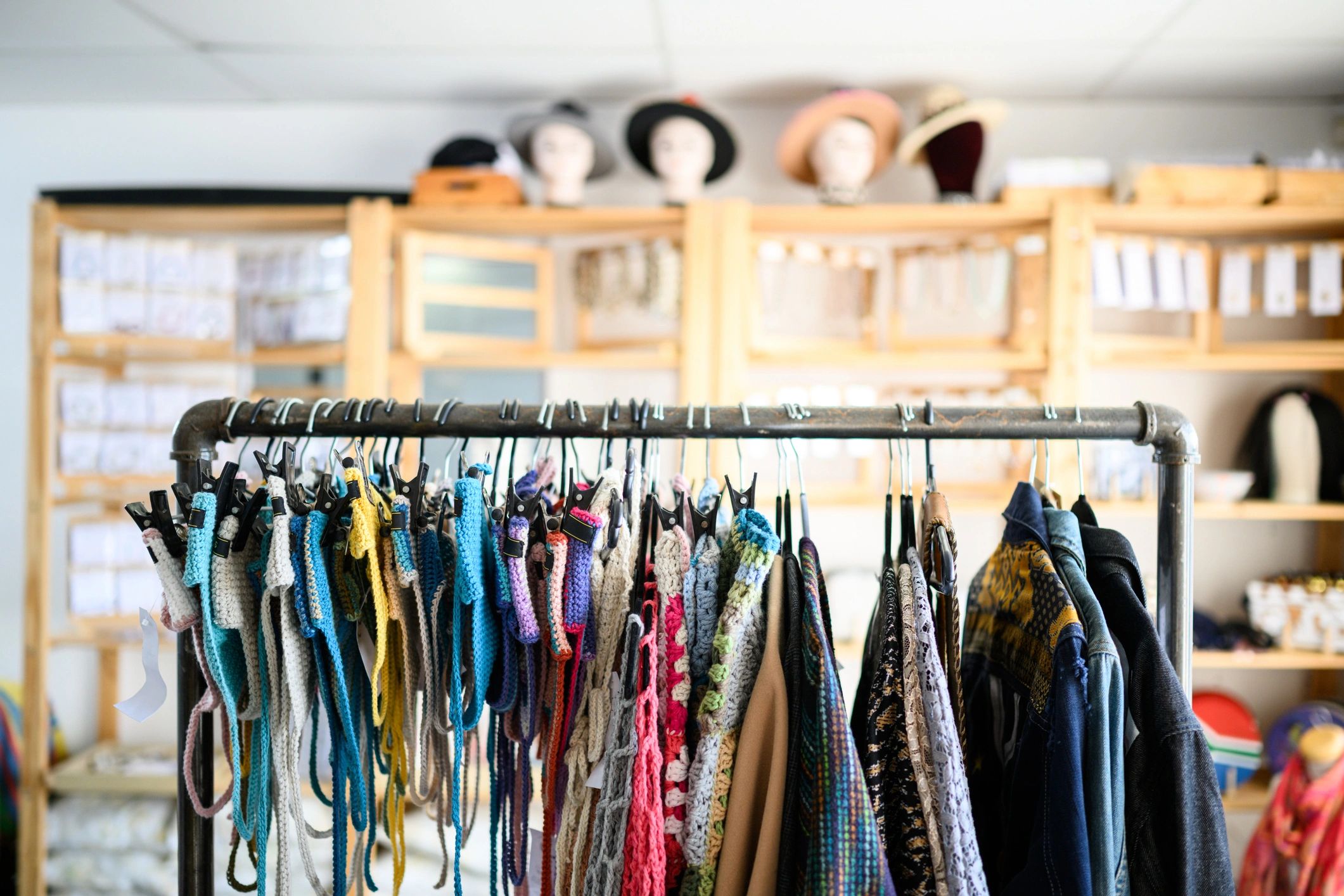 Boutique retail interior with curated products on display